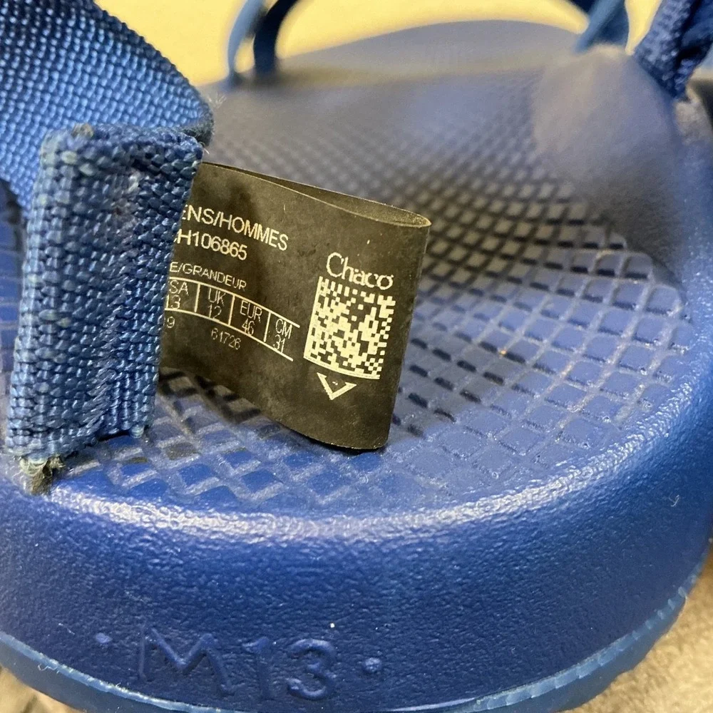 Chaco‎ Z/1 Classic Sz US 13 M Men's Blue Strappy Sports Sandals JCH110005Z